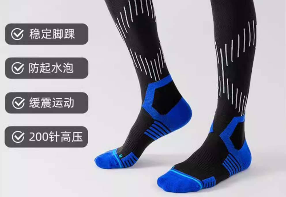 Medical professional measuring for compression socks