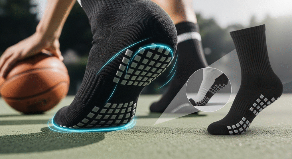 soccer player ankles grip socks