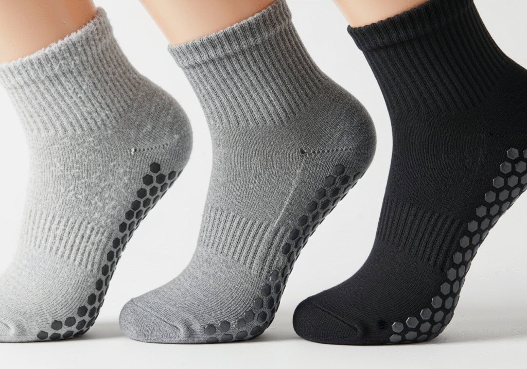 close-up of blended sock fabric texture