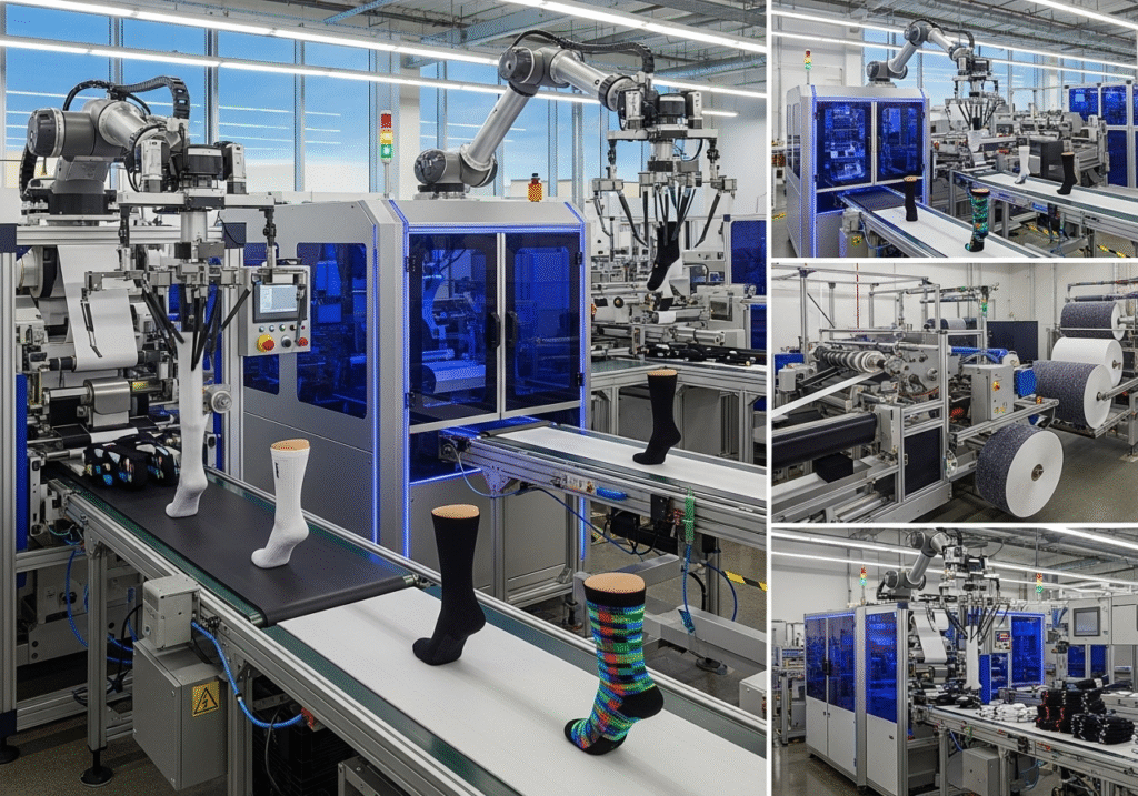 optimized production line for grip socks