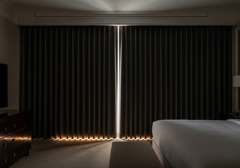 Why Do Hotels Prefer Ceiling-Mounted Curtain Tracks?
