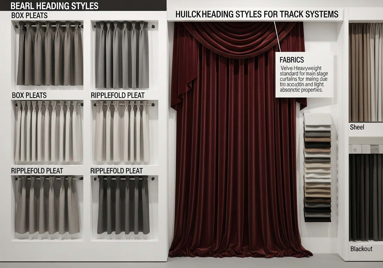 What Types of Curtain Tracks Are Best for Large Venues?