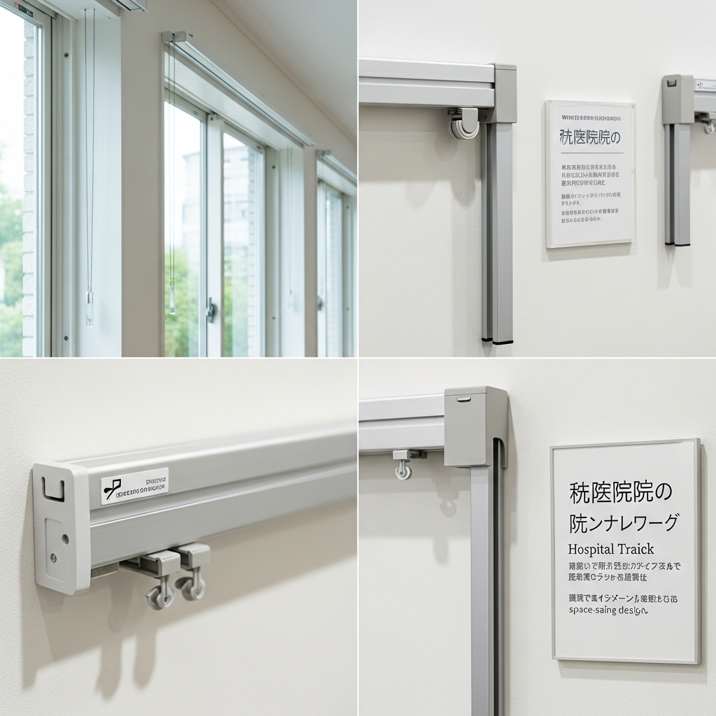 A compact and efficient hospital curtain track system in a Japanese clinic
