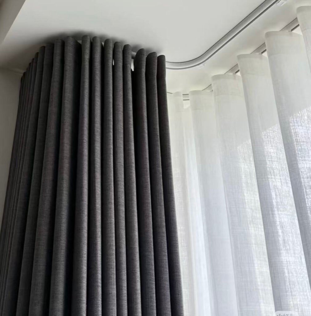 An assortment of aluminum curtain track profiles