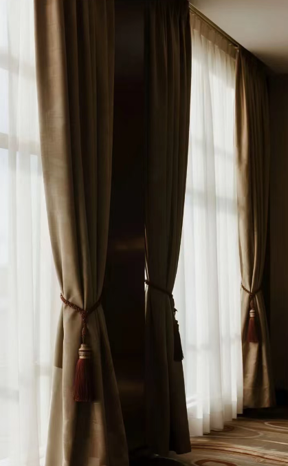 a selection of luxury curtain track finishes