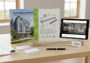 How can brands market sustainable curtain tracks to green architects?