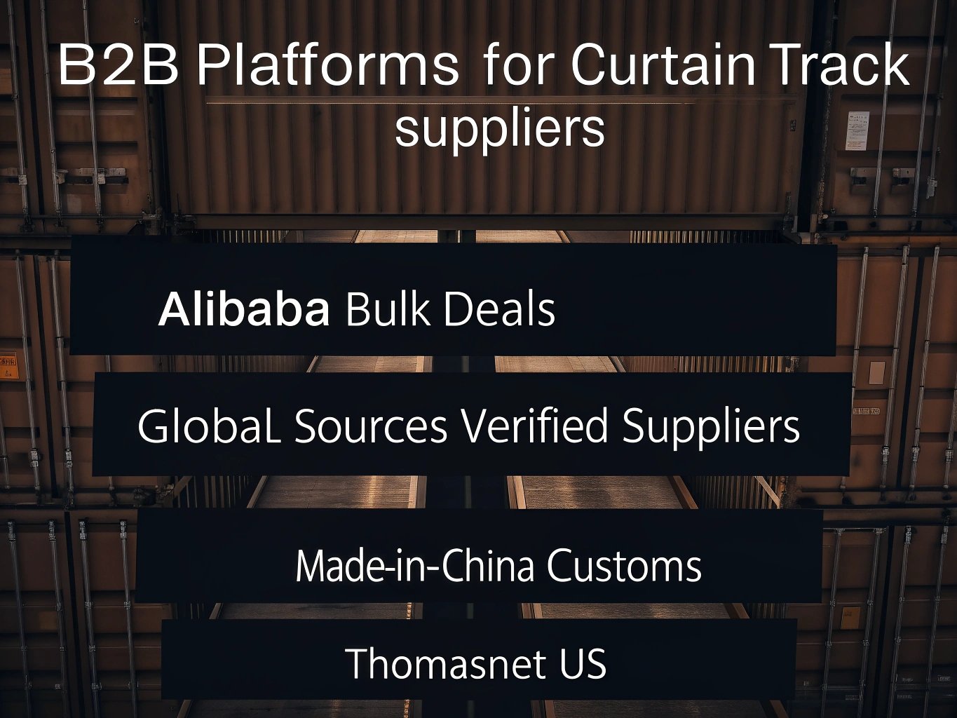What B2B Platforms Are Best for Sourcing Curtain Tracks Globally?
