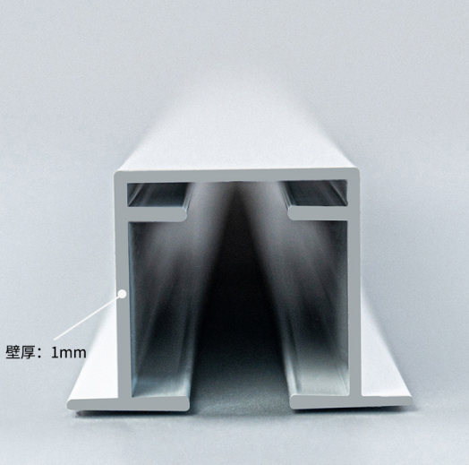 Aluminum concealed recessed curtain track with 1.0 mm wall thickness profile